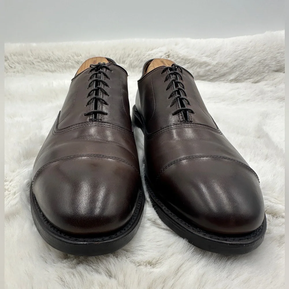 NWOT Allen Edmonds Park Avenue‎ Cap-toe dress shoe Brown oxfords 10.5 B